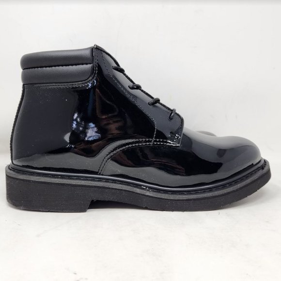Men\'s 11.5W Rocky professional dress boots gloss black boots 500-8 11.5 Wide main image 5